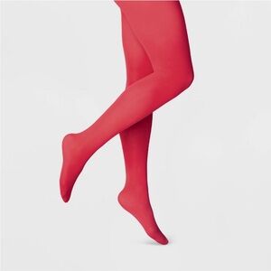 A New Day Red Opaque Tights 50 denier